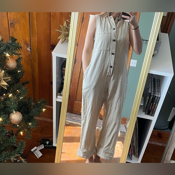 Ralph Lauren Pants - Ralph Lauren Khaki Jumpsuit- Size 4- Linen Blend